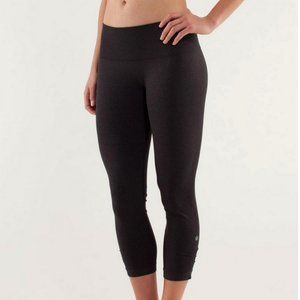 Lululemon Ebb and Flow II Seamless Crop Legging Deep Coal (Dark Grey)